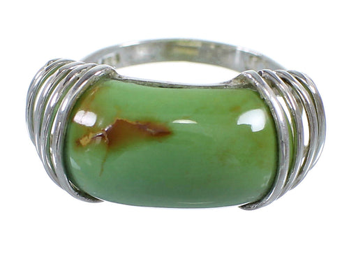 Southwest Turquoise And Genuine Sterling Silver Ring Size 6-1/2 RX80955